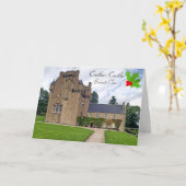 Carte Burnett Clan's Crathes Castle Holly Christmas Card (Fleur jaune)