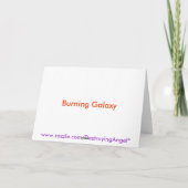 Carte Burning Galaxy Greeting Card (Dos)