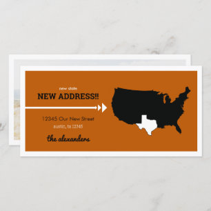 Carte Burnt Orange New State, New Address! Texas Moving