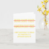 Carte Burr Shot First Hamilton Shot First Funny (Fleur jaune)