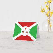 Carte Burundi drapeau (Fleur jaune)