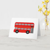 Carte Bus Red London (Fleur jaune)