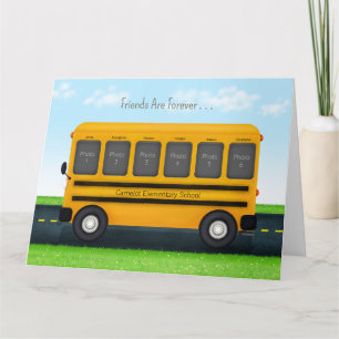 Carte Bus scolaire 6 Cadre photo personnalisé Meilleurs 