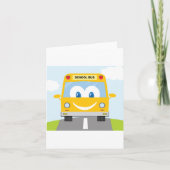 Carte Bus Scolaire Jaune Sourire (Devant)