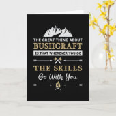 Carte Buscraft Survival Mountain Bushmaker Funny Cadeau (Fleur jaune)