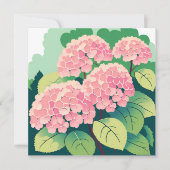Carte Bush Hydrangea rose (Devant)
