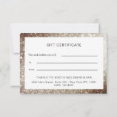 Carte BUSINESS CERTIFICACE cadeau pour vous (Dos)