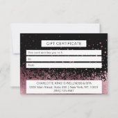Carte BUSINESS CERTIFICACE cadeau pour vous (Dos)