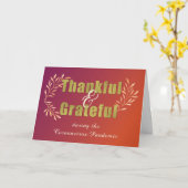 Carte Business COVID-19 Grateful & Thanksgiving (Fleur jaune)