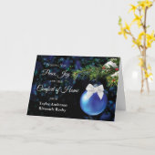 Carte Business From Realtor Custom Name Christmas Blue (Fleur jaune)