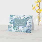 Carte Business Get Well Branches Blue Green (Fleur jaune)