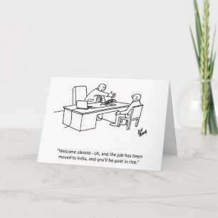 Carte Business Humor "Welcome Aboard" Greeting Card