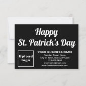 Carte Business Saint Patrick Small Black Flat Card (Devant)