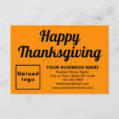 Carte Business Thanksgiving Petit Orange Appartement Sal (Devant)