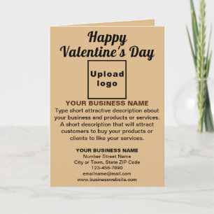 Carte Business Valentine Light Brown Folt Salutation