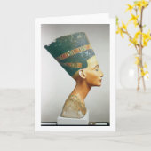 Carte Buste de la Reine Nefertiti, vue de côté, du studi (Fleur jaune)
