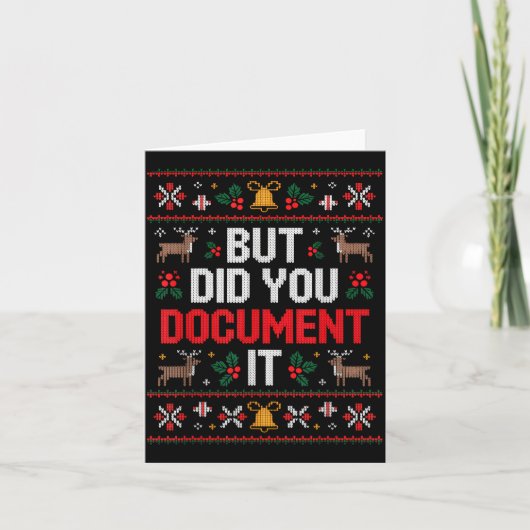 Carte But Did You Doent It Funny Office Christmas Ugly (Devant)