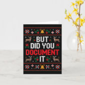 Carte But Did You Doent It Funny Office Christmas Ugly (Fleur jaune)