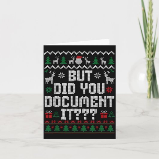 Carte But Did You Doent It Funny Office Christmas Ugly S (Devant)