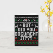 Carte But Did You Doent It Funny Office Christmas Ugly S (Fleur jaune)