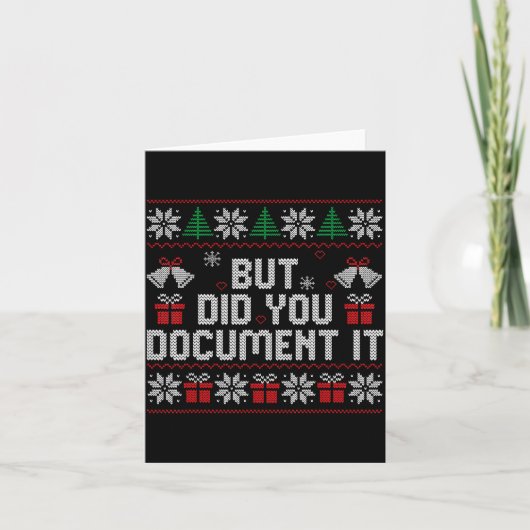 Carte But Did You Doent It Funny Office Christmas Ugly S (Devant)