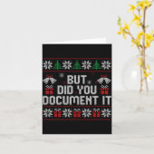 Carte But Did You Doent It Funny Office Christmas Ugly S (Fleur jaune)