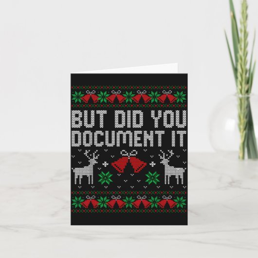 Carte But Did You Doent It Funny Office Christmas Ugly S (Devant)