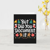 Carte But Did You Doent It Funny Office Christmas Ugly S (Fleur jaune)