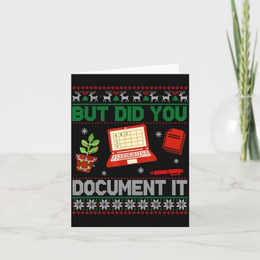 Carte But Did You Doent It Funny Office Christmas Ugly S (Devant)