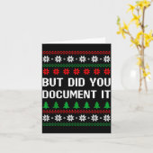 Carte But Did You Doent It Funny Office Ugly Christmas S (Fleur jaune)