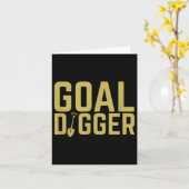 Carte But Digger Funny Sales Team Motivation (Fleur jaune)