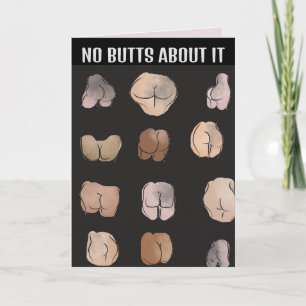 Carte BUTT MAN FUNNY AMI BANTHDAY Greeting Card