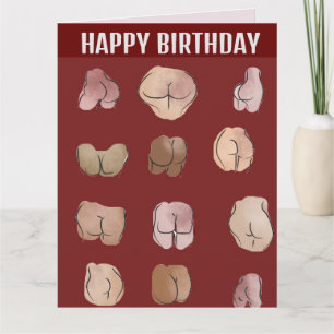 Carte BUTT MAN FUNNY BANTHDAY Greeting Card