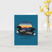 Carte Butterfield Lake Loon Pair  (Fleur jaune)
