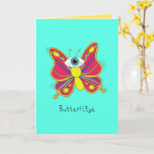 Carte ButterflEYE - Cyclops Butterfly Greeting Card (Fleur jaune)