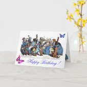 CARTE BUTTERFLIES ET, ANIMAL FARM ORCHESTRA ANNIVERSAIRE (Fleur jaune)