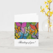 Carte Butterfly blank card (Fleur jaune)