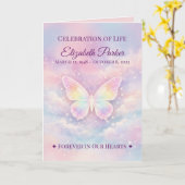 Carte Butterfly Celebration of Life Funeral Program (Fleur jaune)