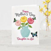 Carte Butterfly Mothers Day Greet Card (Fleur jaune)