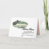 Carte Butterfly on bush pencil sketch - any occasion (Dos)