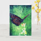 Carte Butterfly Toutes les occasions (Fleur jaune)