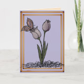 Carte Butterfly Tulips Card (Devant)