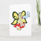 Carte Butterfly with Soap bubbles (Devant)