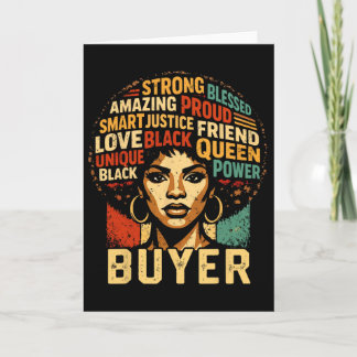 Carte Buyer Black History Month Powerful Black Pride Art