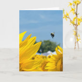 Carte BuZy Bee Photo Blank Greeting Card/Note Card (Fleur jaune)
