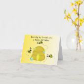 Carte Buzzing Bee's Birthday Wives (Fleur jaune)