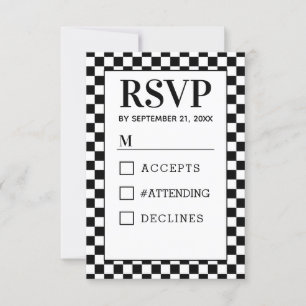 Carte BW À damiers RSVP