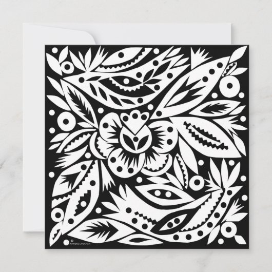 Carte BW Birds Papercut (Devant)