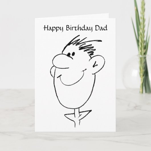 Carte BW Birthday Papa (Devant)