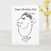 Carte BW Birthday Papa (Fleur jaune)